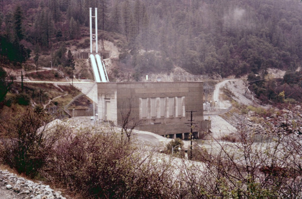 Cresta Powerhouse showing penstocks and stand pipes.
